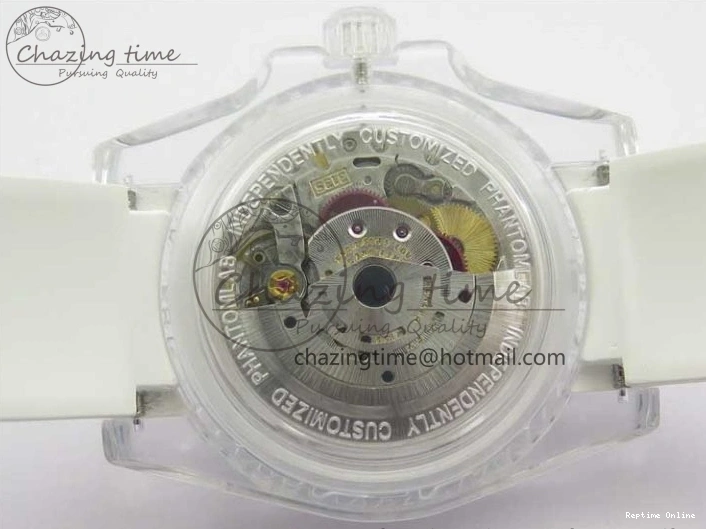 0112 Submariner Phantomlab Transparent KZF Best Edition Black Dial on White Rubber Strap VR StreetReady 2567